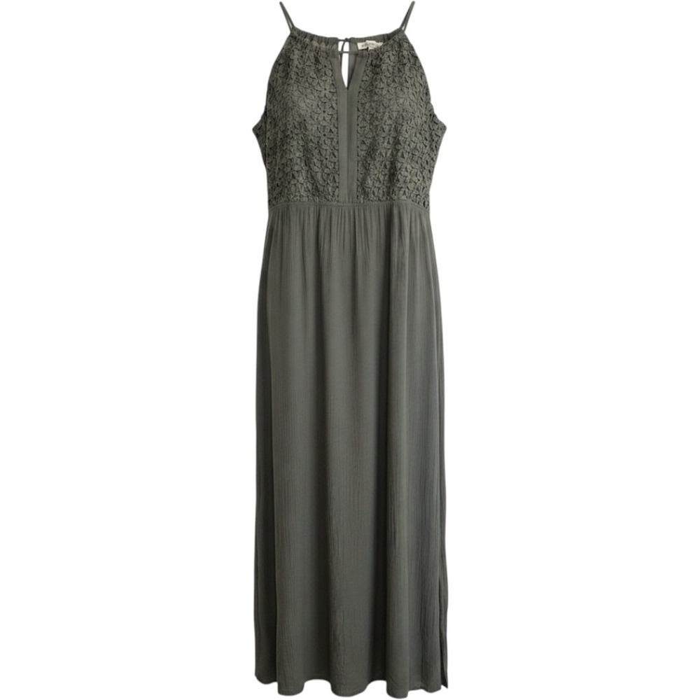 Cloth & People Womens 3X Olive Green Lace Bodice Boho Maxi Dress CP1210SPA-WN